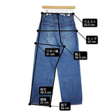 FORK&SPOON JFデニムストレートパンツ コットン サイズ2 DFA6-24V066 デニムパンツ 25AW ブルー レディース フォークアンドスプーン【中古】6-0227G♪