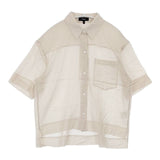 theory SS OVERSIZED SH SUMMER CTN PURE オーバーサイズ シアーシャツ 半袖シャツ ベージュ レディース セオリー【中古】6-0611S∞
