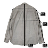 theory CLSC MENSWR SH C SLEEK FLANNEL サイズP ウール 長袖シャツ グレー レディース セオリー【中古】6-0219T♪