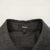 theory CLSC MENSWR SH C SLEEK FLANNEL サイズS ウール 長袖シャツ チャコールグレー レディース セオリー【中古】6-0219T♪