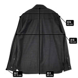 theory CLSC MENSWR SH C SLEEK FLANNEL サイズS ウール 長袖シャツ チャコールグレー レディース セオリー【中古】6-0219T♪