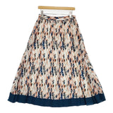 theory luxe SIMONE SUMMER BREEZE PRINT ロングスカート ホワイト オレンジ ブルー レディース セオリーリュクス【中古】6-0624M∞