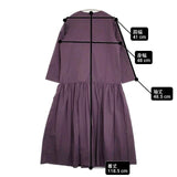 23区 未使用 APPLAUDIR ソフトタフタ ドレス 定価39600円 OPAPSA0721 ワンピース 23AW パープル レディース ニジュウサンク【中古】6-0624M∞