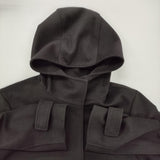 23区 ウールカシミヤビーバー フード付き ショートコート SCWOSW0503 サイズ38 ブルゾン 23AW ブラック レディース ニジュウサンク【中古】6-0219T♪