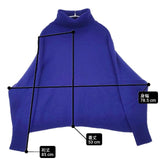23区 洗える ウールカシミヤ ニットポンチョ セーター ニット 24SS ブルー レディース ニジュウサンク【中古】6-0801T∞