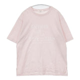 23区 SLOW 23区 MVSコットン デザイン ロゴ 半袖Ｔシャツ カットソー 24SS ピンク レディース ニジュウサンク【中古】6-0611S∞