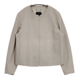 23区 ラムレザー ノーカラー ブルゾン 定価69300円 JKWOSW0302 ジャケット 23AW グレージュ レディース ニジュウサンク【中古】6-0624M∞