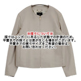 23区 ラムレザー ノーカラー ブルゾン 定価69300円 JKWOSW0302 ジャケット 23AW グレージュ レディース ニジュウサンク【中古】6-0624M∞