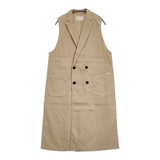 nest Robe UpcycleLino ノースリーブトレンチベスト 01231-1305 リネンコットンロングベスト 23SS ベージュ レディース ネストローブ【中古】6-0403M♪
