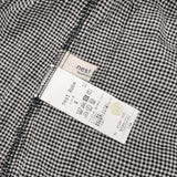 nest Robe/UpcycleLino リネンコットンギンガムチェックカラーレスシャツ 01241-1022 ブラウス シャツ 24SS ブラック ホワイト レディース ネストローブ/アップサイクルリノ【中古】6-0624M∞