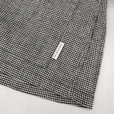 nest Robe/UpcycleLino リネンコットンギンガムチェックカラーレスシャツ 01241-1022 ブラウス シャツ 24SS ブラック ホワイト レディース ネストローブ/アップサイクルリノ【中古】6-0624M∞