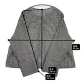 nest Robe/UpcycleLino リネンコットンギンガムチェックカラーレスシャツ 01241-1022 ブラウス シャツ 24SS ブラック ホワイト レディース ネストローブ/アップサイクルリノ【中古】6-0624M∞