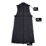 nest Robe/UpcycleLino ノースリーブトレンチベスト 01231-1305 ベスト 23SS ネイビー系 レディース ネストローブ/アップサイクルリノ【中古】6-0624M∞
