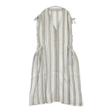nest Robe リネンストライプジレドレス 24SS 01241-1039 サイズF ワンピース ホワイト グリーン レディース ネストローブ【中古】6-0506S◎