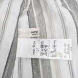 nest Robe リネンストライプジレドレス 24SS 01241-1039 サイズF ワンピース ホワイト グリーン レディース ネストローブ【中古】6-0506S◎