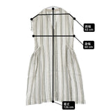 nest Robe リネンストライプジレドレス 24SS 01241-1039 サイズF ワンピース ホワイト グリーン レディース ネストローブ【中古】6-0506S◎