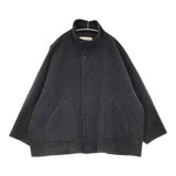 nest Robe ウールカシミヤフリースジャケット 定価71500円 01234-1052 コート 23AW チャコールグレー レディース ネストローブ【中古】6-0219A♪