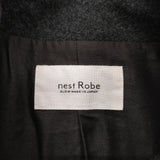 nest Robe ウールカシミヤフリースジャケット 定価71500円 01234-1052 コート 23AW チャコールグレー レディース ネストローブ【中古】6-0219A♪