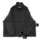 nest Robe ウールカシミヤフリースジャケット 定価71500円 01234-1052 コート 23AW チャコールグレー レディース ネストローブ【中古】6-0219A♪