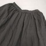 nest Robe リネンギャザースカート 01245-1528 ロングスカート ブラック レディース ネストローブ【中古】6-0523M∞