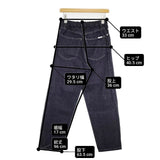 nest Robe/UpcycleLino 5ポケットテーパードパンツ 01231-1343 デニムパンツ ネイビー レディース ネストローブ/アップサイクルリノ【中古】6-0523G∞
