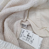 nest Robe コットンリネンミックスツイード コクーンパンツ 定価26400円 01231-1017 パンツ 23SS ピンクベージュ レディース ネストローブ【中古】6-0523G∞