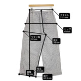 nest Robe コットンリネンストライプ 01201-1032 イージー パンツ グレー レディース ネストローブ【中古】6-0523M∞