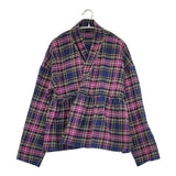 45R/45rpm 24AW インドネルのカシュクール 定価49500円 チェック ブラウス シャツ ピンク 多色 レディース フォーティーファイブアールピーエム【中古】6-0312M◎