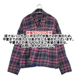 45R/45rpm 24AW インドネルのカシュクール 定価49500円 チェック ブラウス シャツ ピンク 多色 レディース フォーティーファイブアールピーエム【中古】6-0312M◎