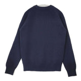 Vincent et Mireille クルーネック セーター ニット 定価12500円 VM15FK-01 ウール リブ セーター ニット ネイビー レディース バンソンエミレイユ【中古】6-0820T∞