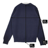 Vincent et Mireille クルーネック セーター ニット 定価12500円 VM15FK-01 ウール リブ セーター ニット ネイビー レディース バンソンエミレイユ【中古】6-0820T∞