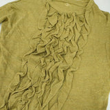 45R/45rpm 天竺フリルTシャツ 定価19800円 ニットソー セーター ニット イエロー系 レディース フォーティーファイブアールピーエム【中古】6-0624M∞