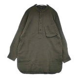 45R/45rpm ウールジャージフラノロングシャツ プルオーバー チュニック 定価36300円 長袖シャツ カーキ レディース フォーティーファイブアールピーエム【中古】6-0726T∞