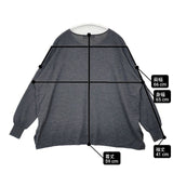 NOUVELLES DU PARADIS ウール ワイドスリットニット プルオーバー PK17421 セーター ニット グレー レディース ヌーベルドゥパラディ【中古】6-0726T∞