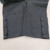 fog linen work リトアニアリネン サイズM ヘリンボーン パンツ イージー パンツ ネイビー レディース フォグリネンワーク【中古】6-0329M♪