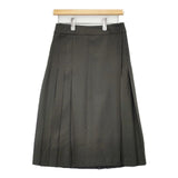MARGARET HOWELL FLANNEL WOOL プリーツスカート 定価53900円 578-4232007 ロングスカート 24AW カーキ レディース マーガレットハウエル【中古】6-0726T∞