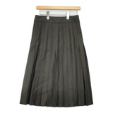 MARGARET HOWELL FLANNEL WOOL プリーツスカート 定価53900円 578-4232007 ロングスカート 24AW カーキ レディース マーガレットハウエル【中古】6-0726T∞