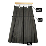 MARGARET HOWELL FLANNEL WOOL プリーツスカート 定価53900円 578-4232007 ロングスカート 24AW カーキ レディース マーガレットハウエル【中古】6-0726T∞