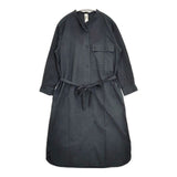 MHL. DENSE COTTON 595-1258500 ベルト付き ワンピース ネイビー レディース エムエイチエル【中古】6-0622M∞