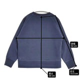 MHL./LOOPWHEELER 595-4269501 吊り裏毛 トレーナー LIGHT LOOPBACK COTTON スウェット 24AW ネイビー レディース エムエイチエル/ループウィラー【中古】6-0624M∞