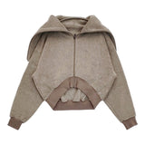 ALWEL 新品 フリースクロップトジャケット 定価28600円 FLEECE-9 ブルゾン 24AW モカ ベージュ レディース オルウェル【中古】6-0904T♪#