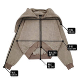 ALWEL 新品 フリースクロップトジャケット 定価28600円 FLEECE-9 ブルゾン 24AW モカ ベージュ レディース オルウェル【中古】6-0904T♪#