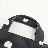 marimekko ITALIA柄 キャンバス トートバッグ ブラック ホワイト レディース マリメッコ【中古】6-0521G∞