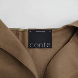 conte コンテ グラスワンピース 定価39600円 スリット ワンピース 25SS ブラウン レディース【中古】6-0304M♪