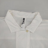 MHL. HIGHCOUNT COTTON LINEN 595-9152500 プルオーバー 半袖シャツ ホワイト レディース エムエイチエル【中古】6-0617S∞