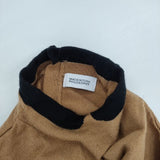 MACKINTOSH PHILOSOPHY Cleric Collar Knit ワイドフィット 定価26400円 ボーダー ウール セーター ニット キャメル レディース マッキントッシュフィロソフィー【中古】6-0820T∞