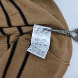 MACKINTOSH PHILOSOPHY Cleric Collar Knit ワイドフィット 定価26400円 ボーダー ウール セーター ニット キャメル レディース マッキントッシュフィロソフィー【中古】6-0820T∞