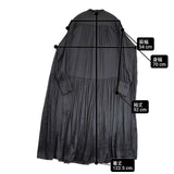 1er Arrondissement サテンギャザー ドレス B1041AFA024 プルオーバー ワンピース ブラック レディース プルミエアロンディスモン【中古】6-0518M∞