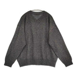 かぐれ ヤクウールVネックニット 定価19800円 GAA7-22S003 セーター ニット 25AW チャコールグレー レディース かぐれ【中古】6-0227T♪