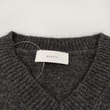 かぐれ ヤクウールVネックニット 定価19800円 GAA7-22S003 セーター ニット 25AW チャコールグレー レディース かぐれ【中古】6-0227T♪